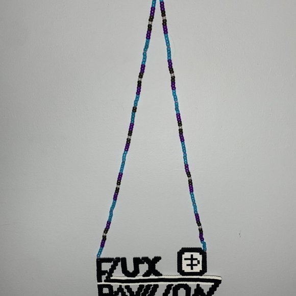Flux Pavilion Logo Kandi Perler Necklace Rave Accessory 26.5 in Long - Picture 2 of 3